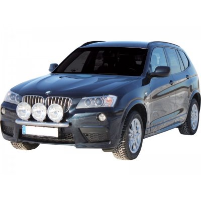 Extraljusfäste i Rostfritt stål för 3 extraljus till BMW X3 F25 2010-2017