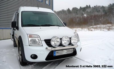 Extraljusfäste i Rostfritt stål till Ford Transit Connect 2009-2013