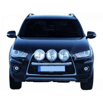 Extraljusfäste i Rostfritt stål för 3 extraljus till Mitsubishi Outlander 2010-2012