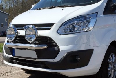 Extraljusfäste i Rostfritt stål till Ford Transit Custom från 2013-2017