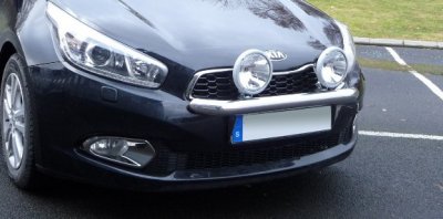 Extraljusfäste i Rostfritt stål till Kia Ceed 2012-