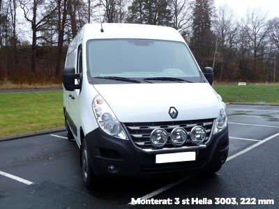 Extraljusfäste i Rostfritt stål till Renault Master 2011-