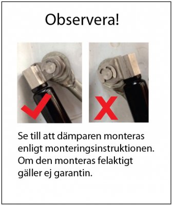 Dämpare bakläm till Ford Ranger från 2012-2022