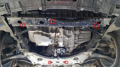 Fästpunkter för hasplåt Renault Kadjar från 2015-
