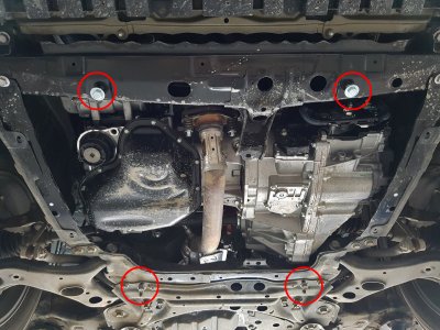 Fästpuntker för hasplåt till Toyota RAV4 2013-