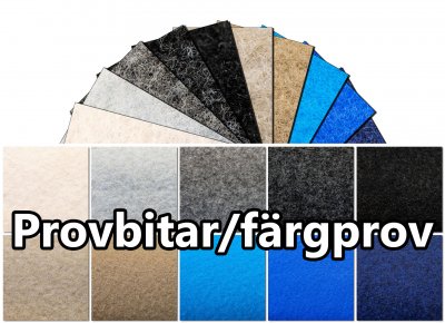 Provbit av filtmatta | ~10x10 cm