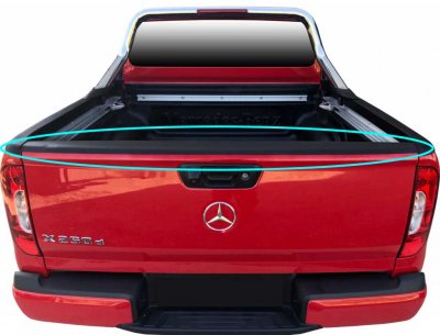 Flakrelingsskydd för baklämmen till Mercedes-Benz X-Klass 2017-