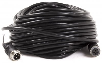 Förlängningskabel 20 m. För anslutning mellan backkamera och skärm.