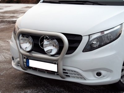 Frontbåge i Aluminium för 2 extraljus till MB Vito/V-klass 2015-