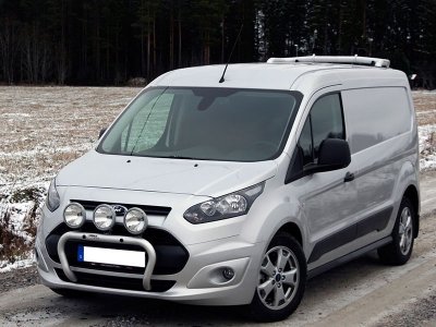 Frontbåge i Aluminium för 3 extraljus till Ford Transit Connect 2014-2017