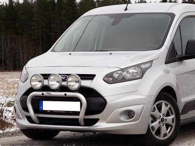 Frontbåge i Aluminium för 3 extraljus till Ford Transit Connect 2014-2017