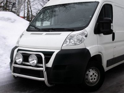 Frontbåge i rostfritt stål för 2 extraljus till Fiat Ducato 2007-2013