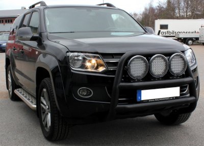 Frontbåge i Rostfritt stål med mattsvart pulverlack till VW Amarok 2011-2016