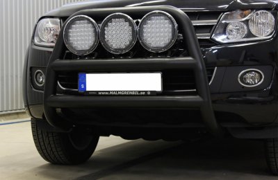 Frontbåge i Rostfritt stål med mattsvart pulverlack till VW Amarok 2011-2016