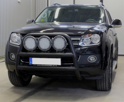 Frontbåge i Rostfritt stål med mattsvart pulverlack till VW Amarok 2011-2016