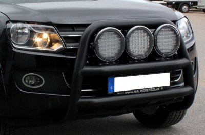 Frontbåge i Rostfritt stål med mattsvart pulverlack till VW Amarok 2011-2016