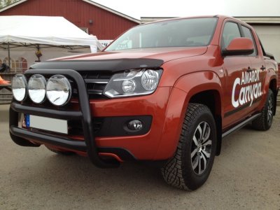 Frontbåge i Rostfritt stål med mattsvart pulverlack till VW Amarok 2011-2016