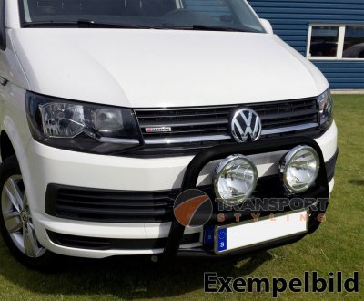 Frontbåge i Rostfritt stål med mattsvart pulverlack till VW Transporter T6 från 2016-