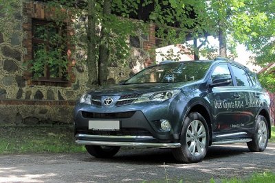 Frontrör i Rostfritt stål till Toyota RAV4 2013-