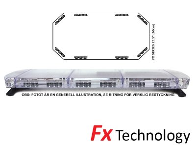 Mega-Flash FX1 - Enkelradig blixtljusramp i LED 11-30V