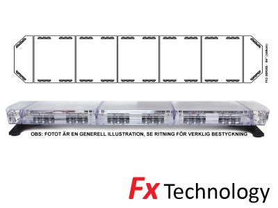 Mega-Flash FX2 - Dubbelradig blixtljusramp i LED 11-30V