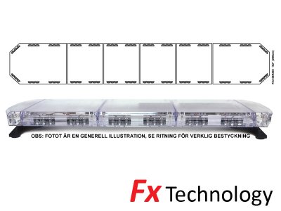Mega-Flash FX2 - Dubbelradig blixtljusramp i LED 11-30V