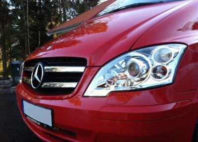 Grill i Rostfritt stål till Mercedes-Benz Vito 2011-2014
