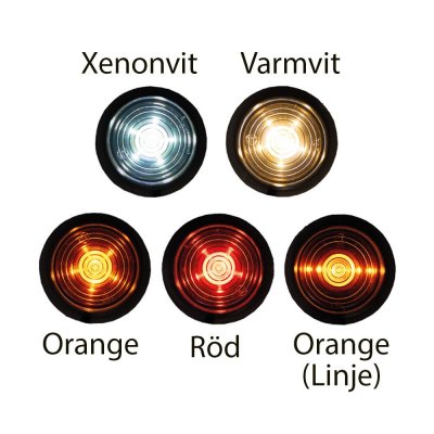 Gylle LED Black Line - Positionsljuslykta med 6xLED för gummiarmar | 10V/30V