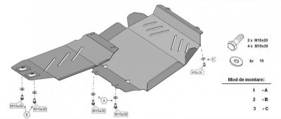 Hasplåt Ford Ranger från 2012-2023