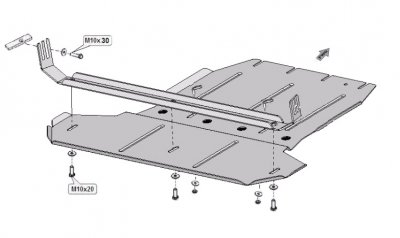 Hasplåt växellåda och diff - VW Amarok 2011-2020