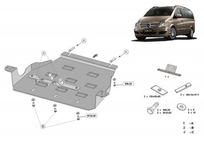 Hasplåt till Mercedes Vito & Viano från 2003-2014