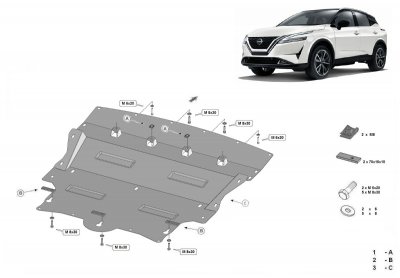 Hasplåt Nissan Qashqai från 2021- och nyare