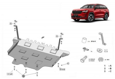 Hasplåt Skoda Kodiaq från 2024- och nyare