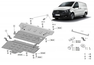 Hasplåt Mercedes Vito från 2014-