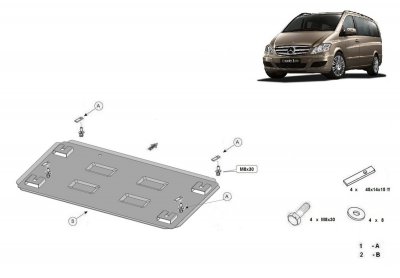 Hasplåt till Mercedes Vito & Viano från 2003-2014