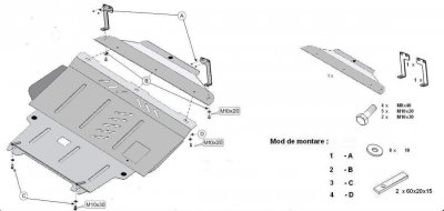 Hasplåt Transit Courier (Ford), 2014-2023