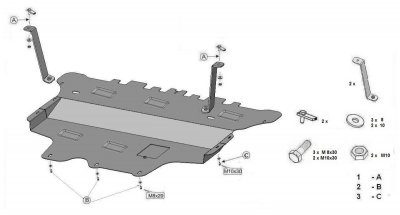 Hasplåt Volkswagen Caddy från 2021- och nyare