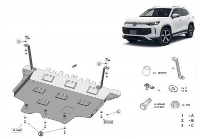 Hasplåt Volkswagen Tiguan från 2024- och nyare