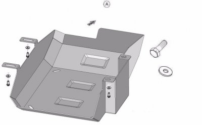 Hasplåt Ford Transit Custom från 2012-2018 | AdBlue-tanken