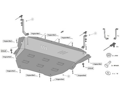 Sprängskiss för hasplåt Volkswagen Transporter T7 från 2024-