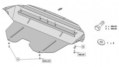 Sprängskiss hasplåt Hyundai iX35 från 2010-2015