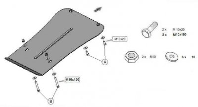 Hasplåt Volkswagen Touareg 2011-2018