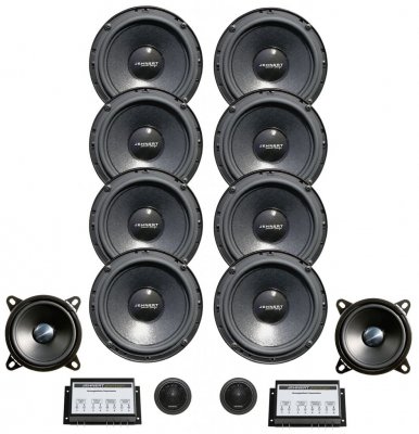 Dörrsidor inkl. 4 st 6,5"-högtalare till VW Transporter T5 2003- & 2010-2015