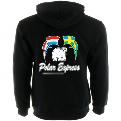 Hoodie/Luvtröja Polar Express i Svart - S-2XL