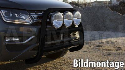 Frontbåge i svartlackerat Rostfritt stål till Volkswagen Amarok V6 från 2017-
