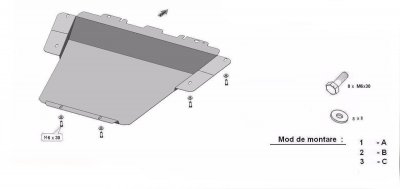 Hasplåt Renault Kangoo från 2008-2021