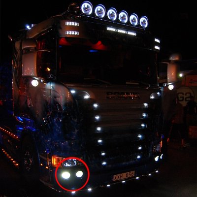DRL-lyktinsatser till Scania 4-serien & R-serien (1995-2016)