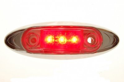 Kromad positionsljuslykta med 3xLED - 24V