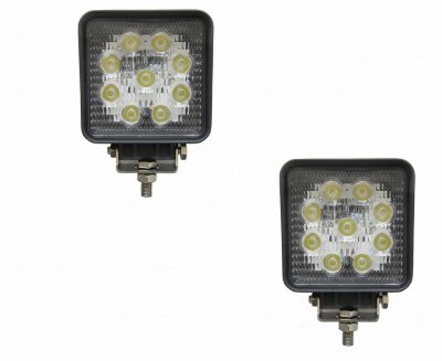 Kvadratisk arbetsbelysning i LED - 27W | 9-32V