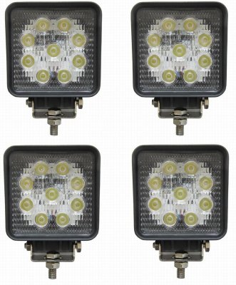 Kvadratisk arbetsbelysning i LED - 27W | 9-32V